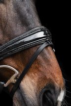 Bridle Rolled-Stitched – Patent Black Crystal | No. 100