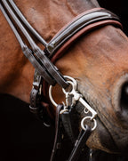 Double Bridle Rolled-Stitched – Patent Brown | No. 154