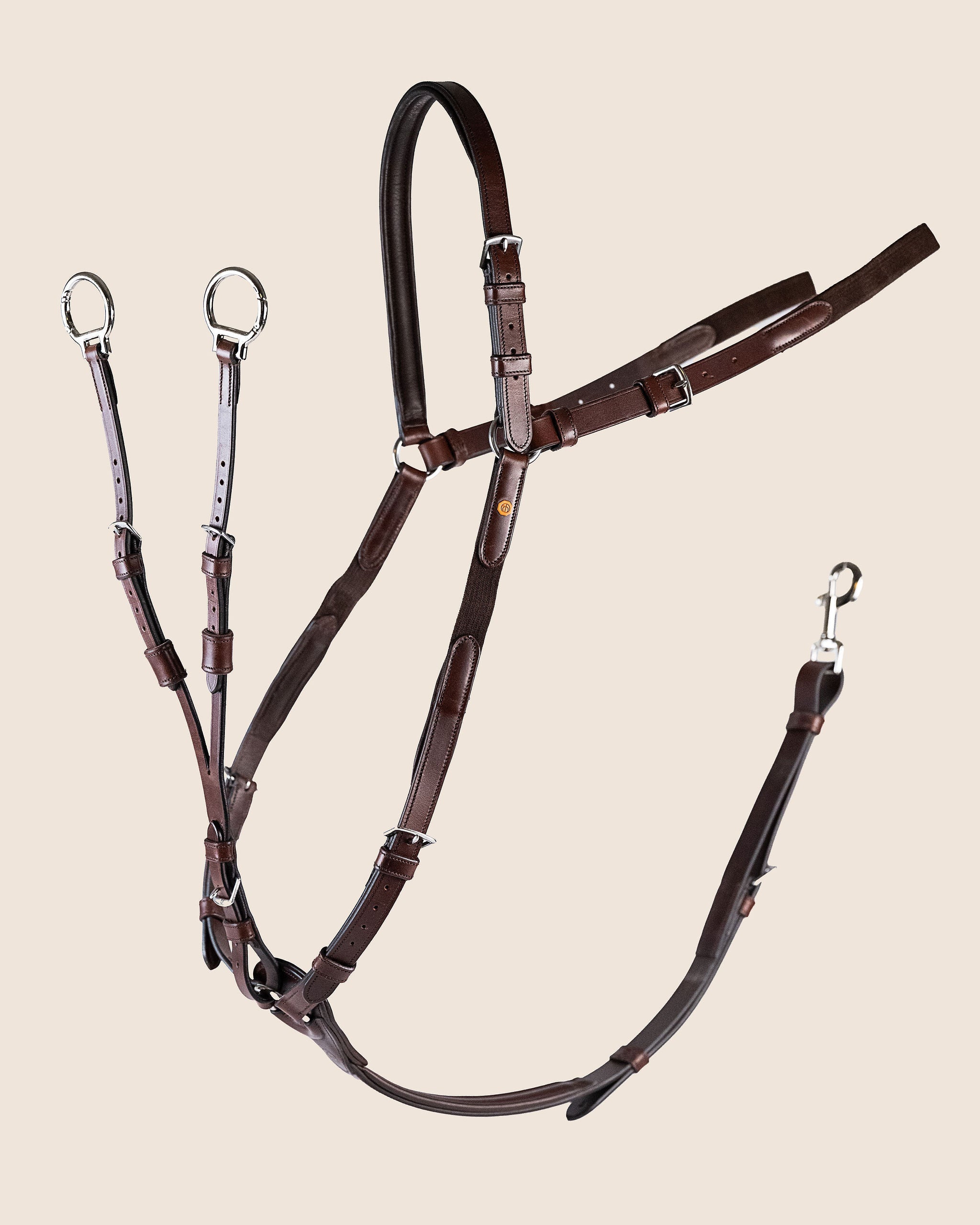3-Point Elastic Breastplate with Martingale (Brown) | No. 71