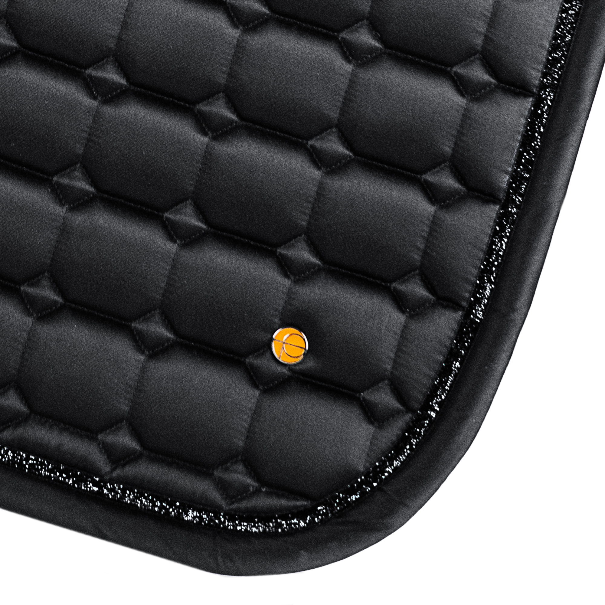 Dressage Saddle Pad with Glitter Trim (Black)