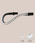 Colourful Crystal Browband (10 mm) (Black) | No. 2S