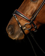 Bridle Rolled-Stitched - Matte Black - Brown Padding | No. 108