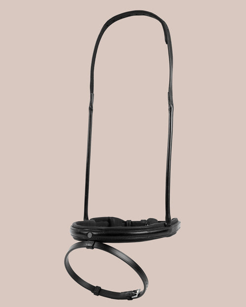 Pony/Native Round-Stitched English Noseband (Black) | No. 105