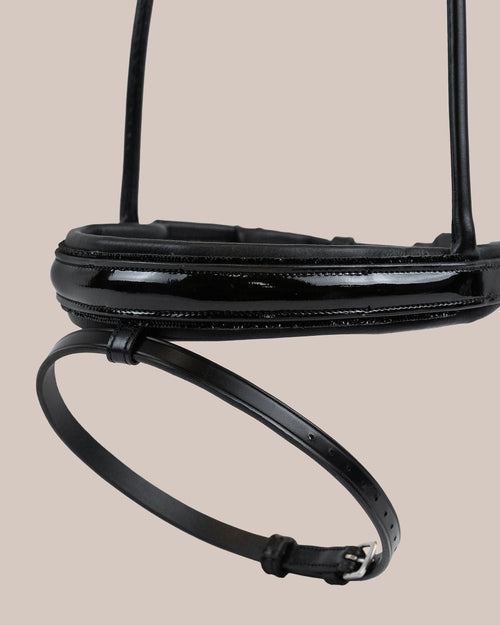 Pony/Native Patent Leather Noseband with Crystals (Black) | No. 101