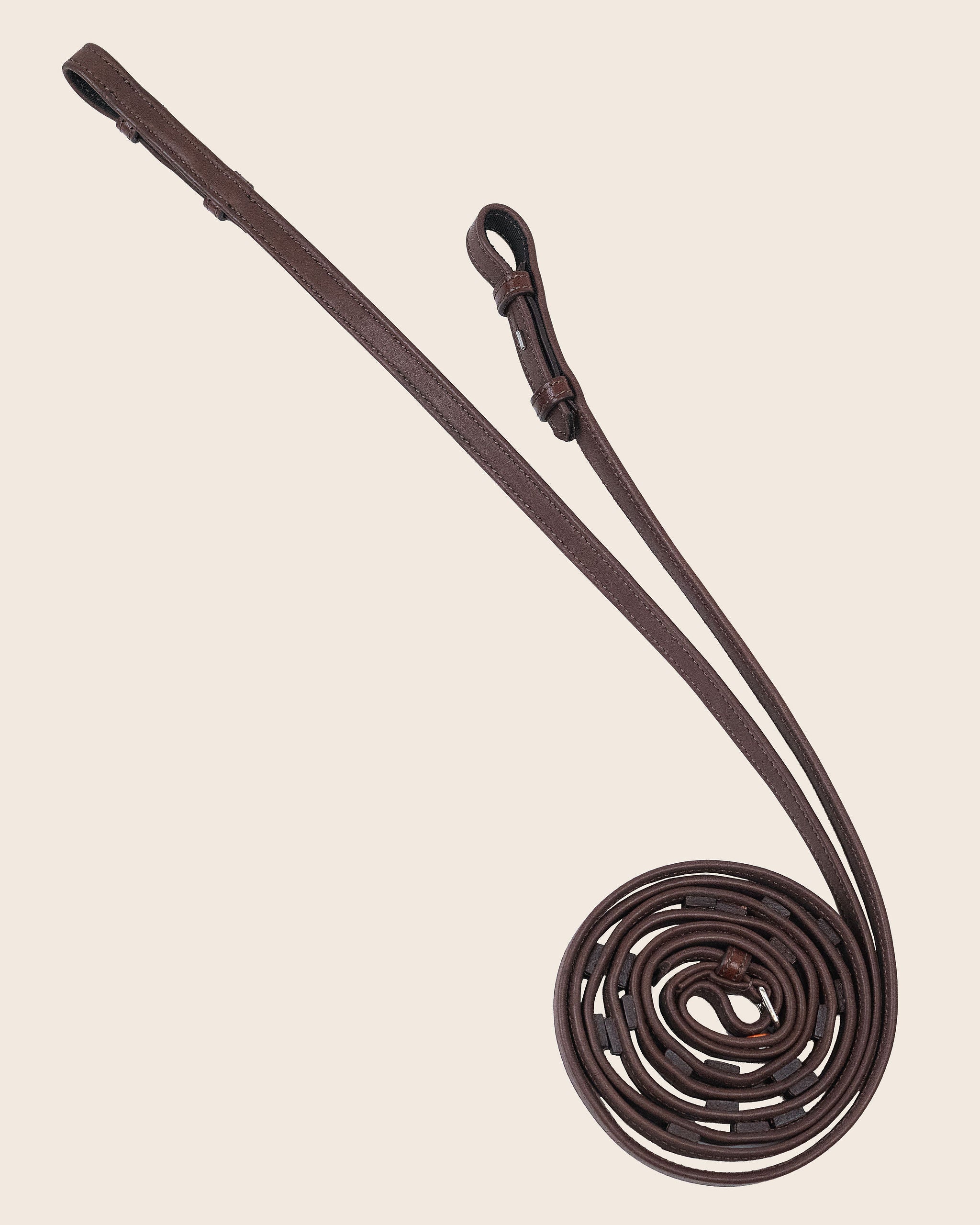 Short Double Stop Reins (Brown) | No. 42