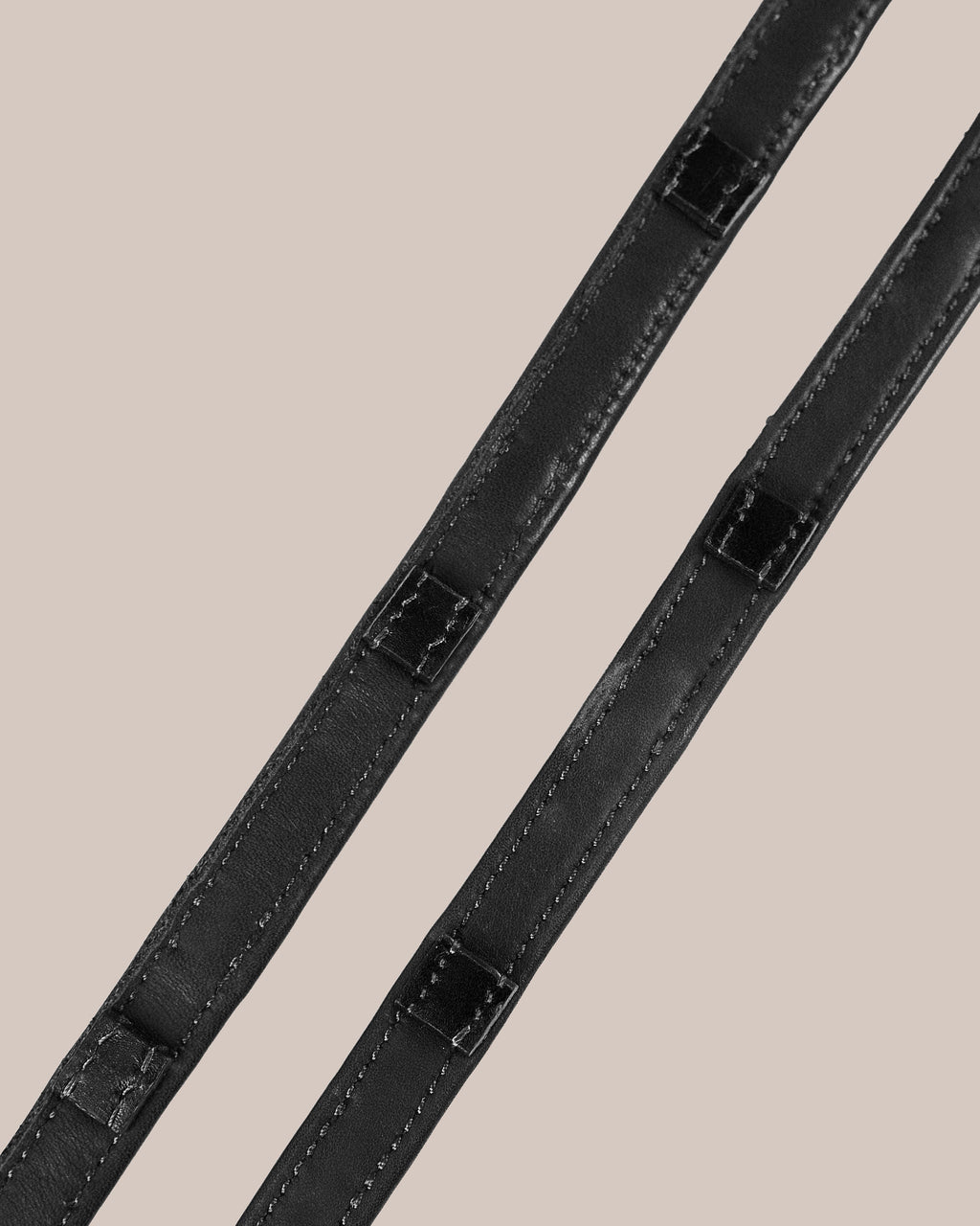Short Double Stop Reins (Black) | No. 42