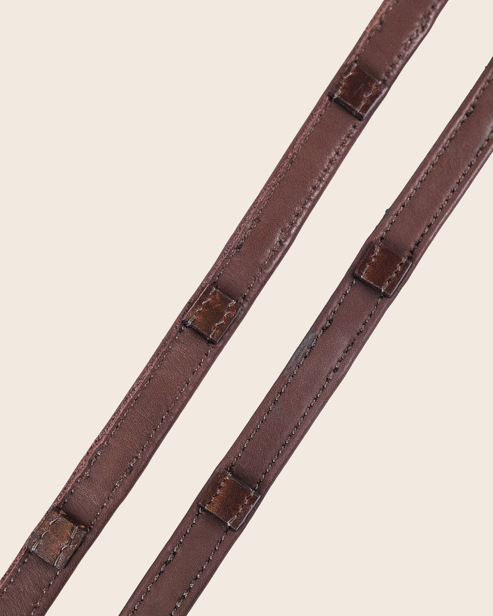 Short Double Stop Reins (Brown) | No. 42