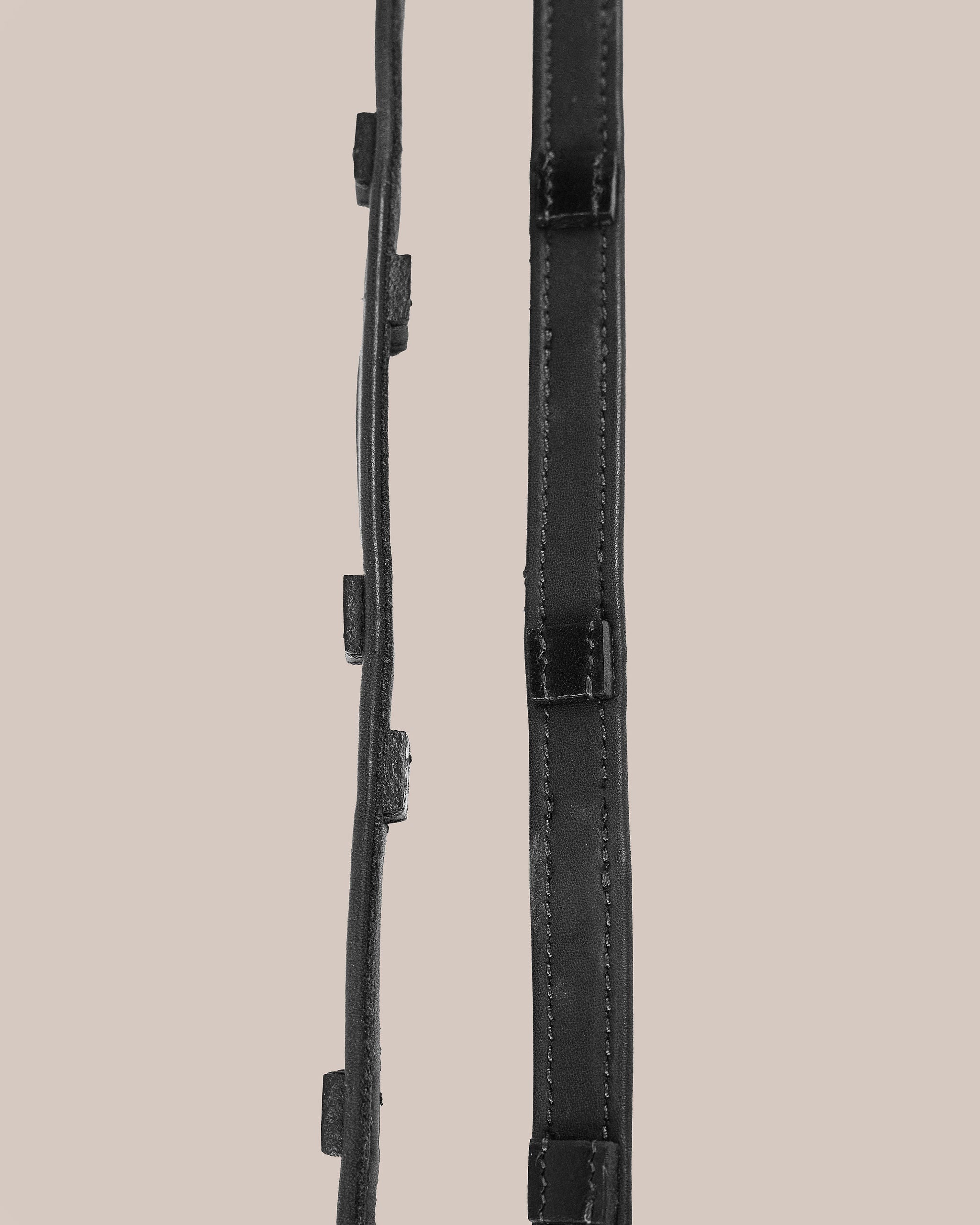Short Double Stop Reins (Black) | No. 42