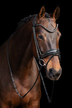Bridle Rolled-Stitched – Patent Black Crystal | No. 100