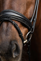 Bridle Rolled-Stitched – Matte Black Crystal | No. 105