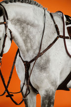 3-Point Elastic Breastplate with Martingale (Brown) | No. 71