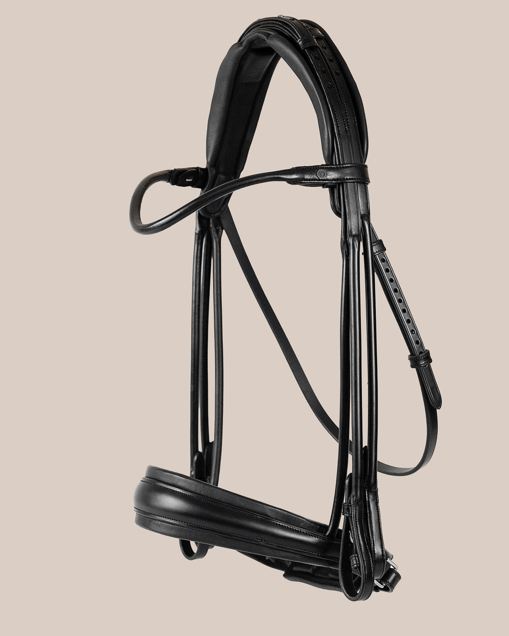 Round-Stitched Double Bridle (Black) | No. 03