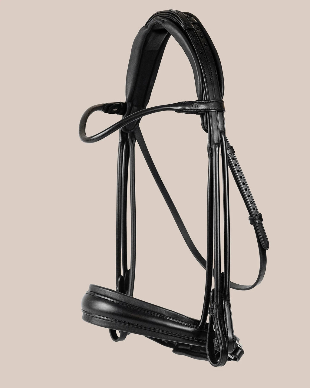 Double Bridle Rolled-Stitched - Matte Black | No. 152