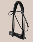 Double Bridle Rolled-Stitched - Matte Black | No. 152