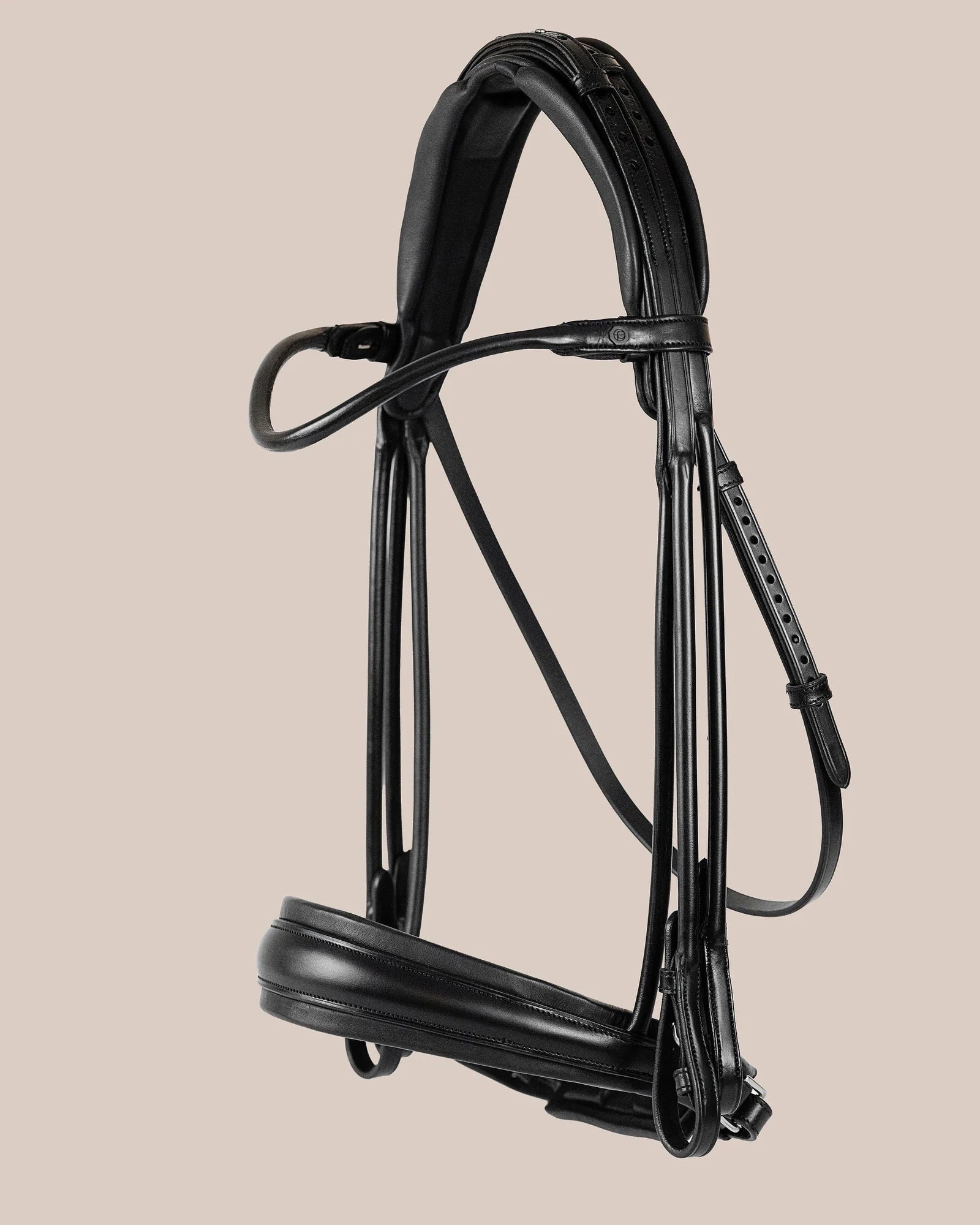 Double Bridle Rolled-Stitched - Matte Black | No. 152