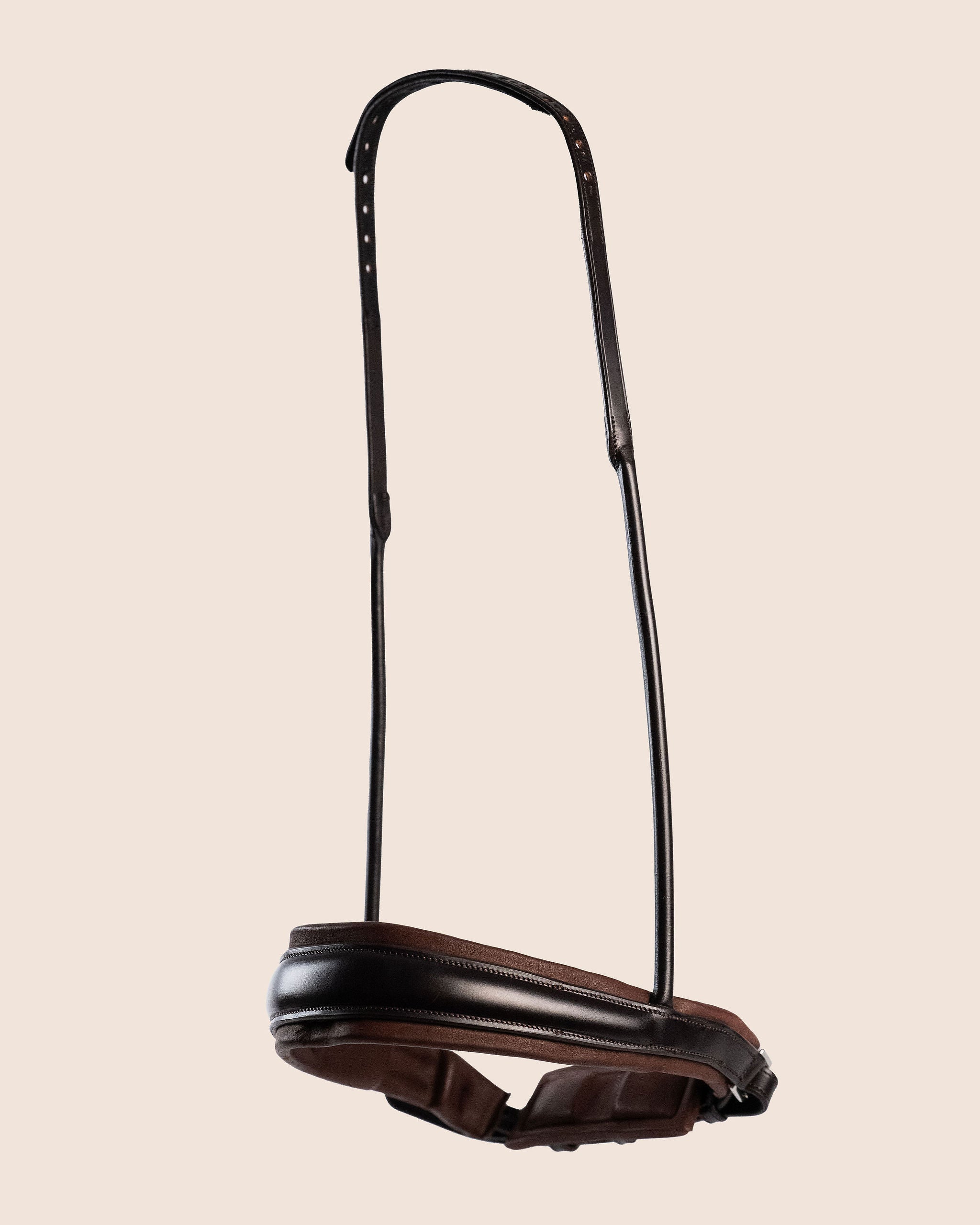 Round-Stitched Double Bridle Noseband (Brown) | No. 93