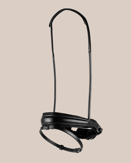Round-Stitched Dressage Noseband (Black) | No. 100