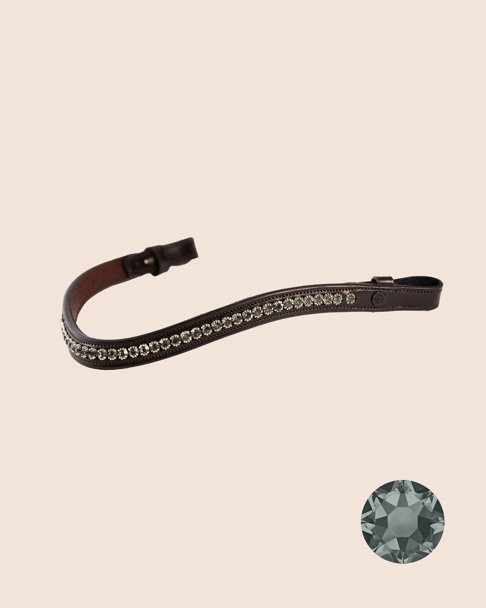 Black Diamond Crystal Browband (6 mm) (Brown) | No. 52