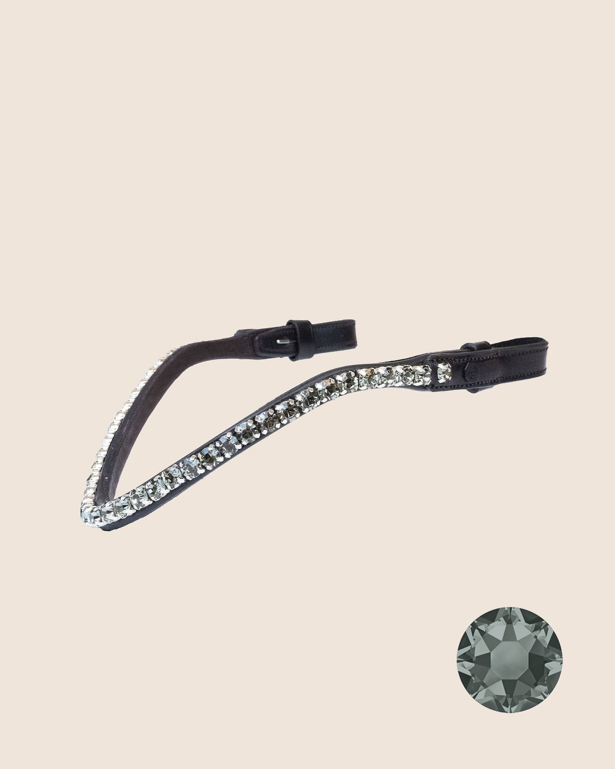Black Diamond Crystal Browband (8 mm) (Brown) | No. 53