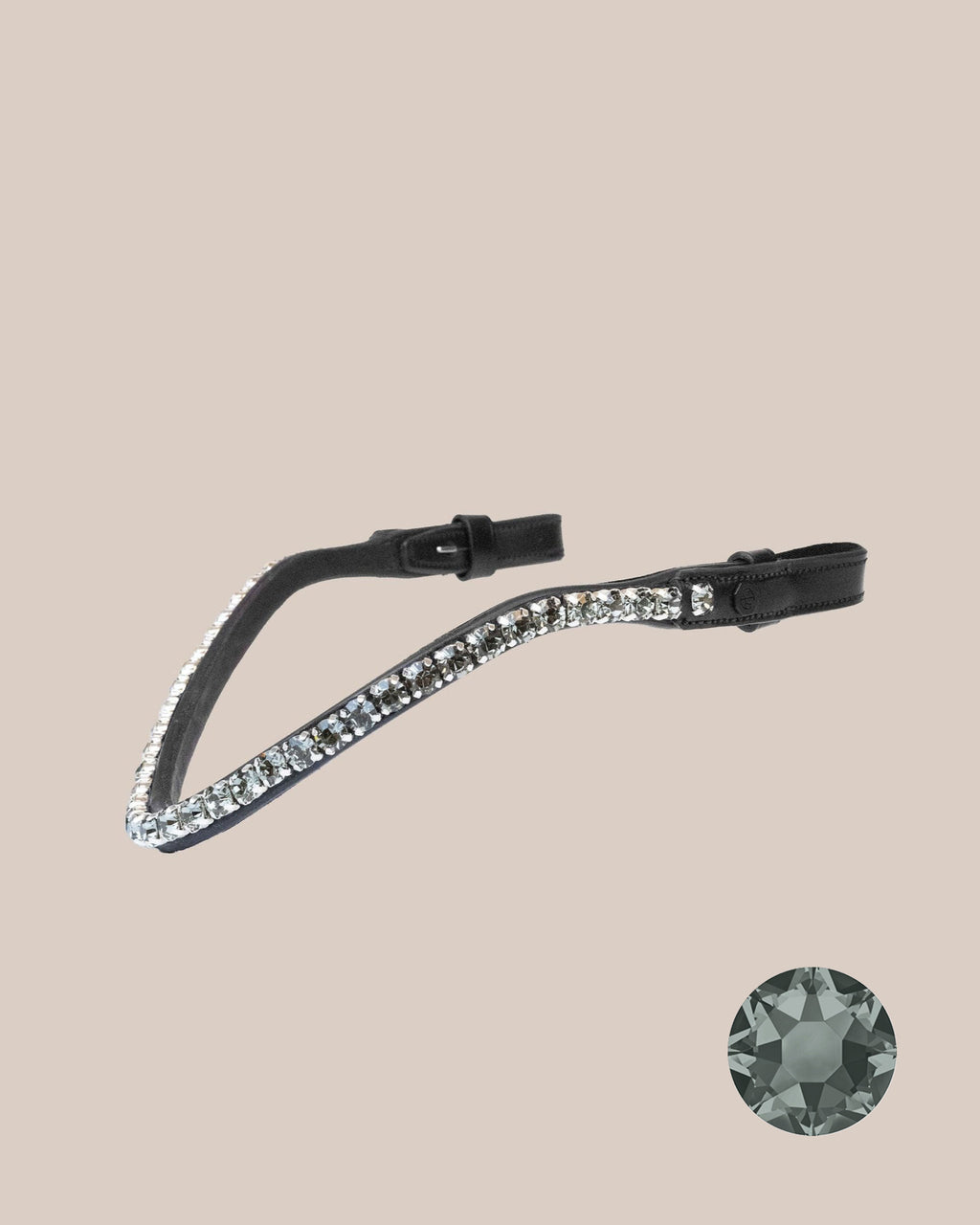 Black Diamond Crystal Browband (8 mm) (Black) | No. 53