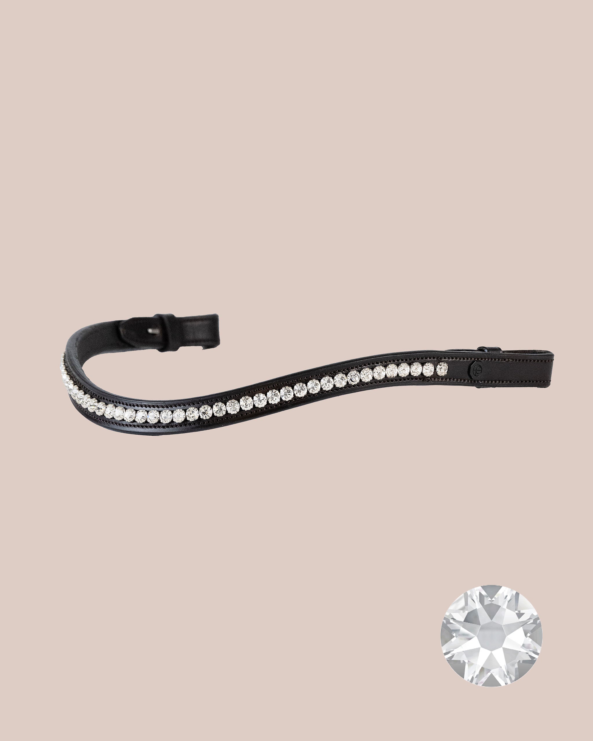 Crystal Clear Browband (6 mm) (Black) | No. 52