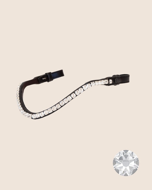 Crystal Clear Browband (8 mm) (Brown) | No. 53
