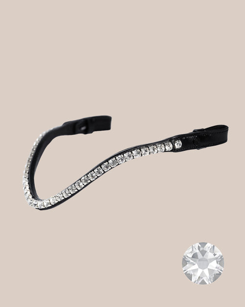 Crystal Clear Browband (8 mm) (Black) | No. 53