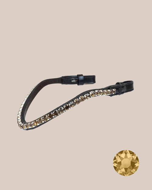 Light Colorado Topaz Crystal Browband (8 mm) (Black) | No. 53