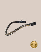 Light Colorado Topaz Crystal Browband (8 mm) (Black) | No. 60