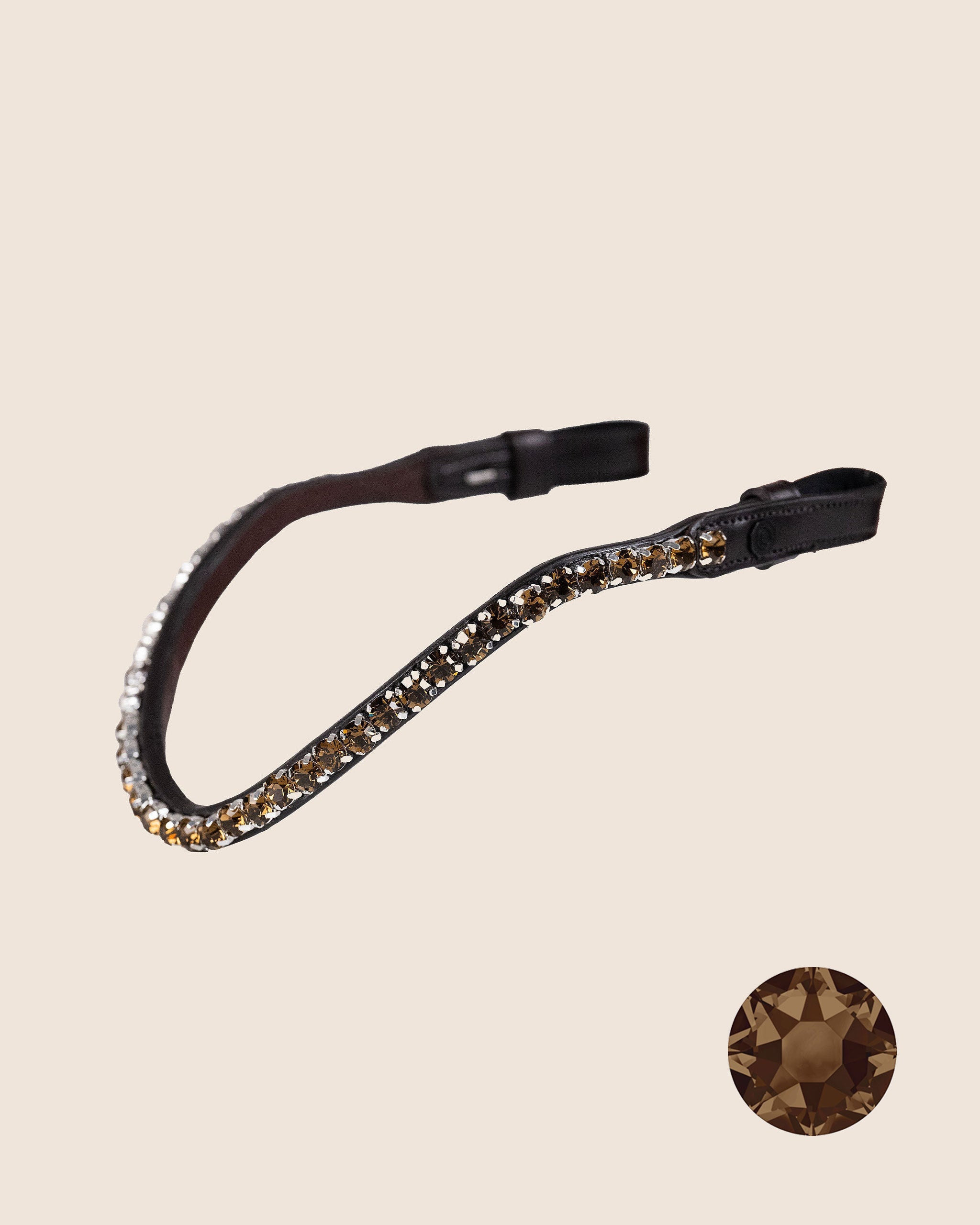 Smoked Topaz Crystal Browband (8 mm) (Brown) | No. 53