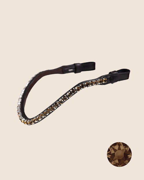 Smoked Topaz Crystal Browband (8 mm) (Brown) | No. 53