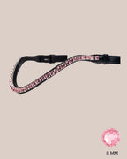 Rose Crystal Browband (8 mm) (Black) | No. 60