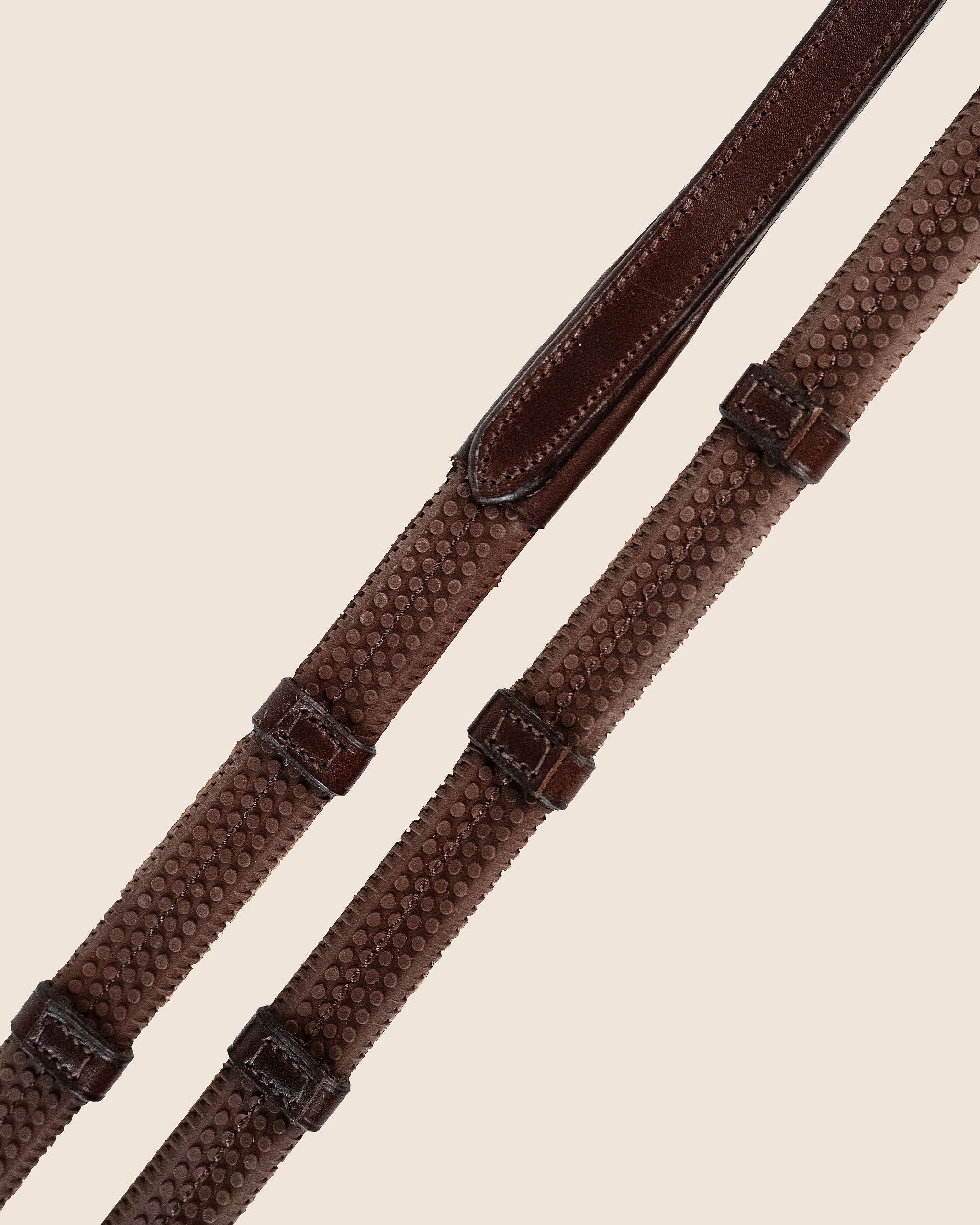 Rubber Reins with Stops (Brown) | No. 34