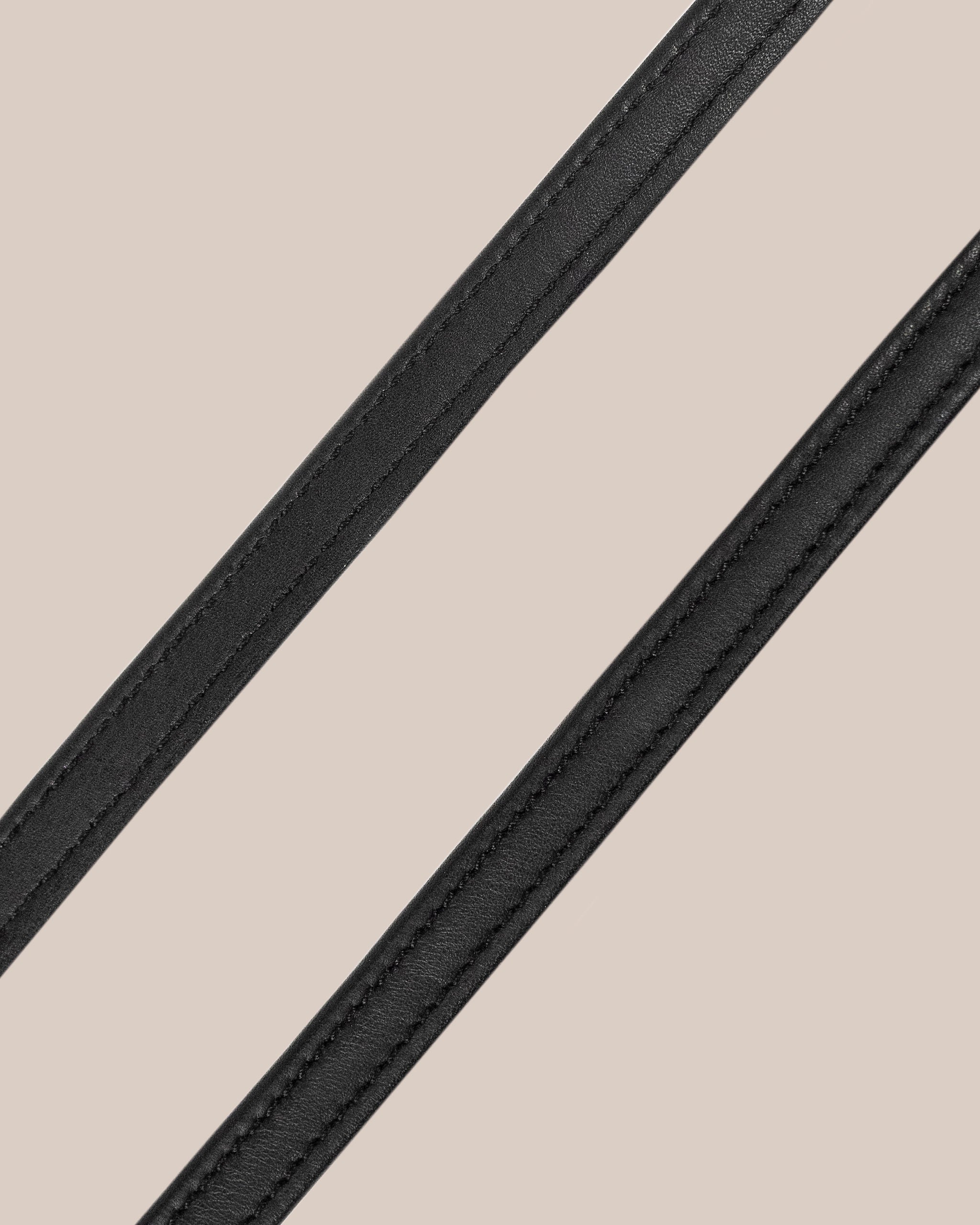 Round-Stitched Softy Reins (Black) | No. 36
