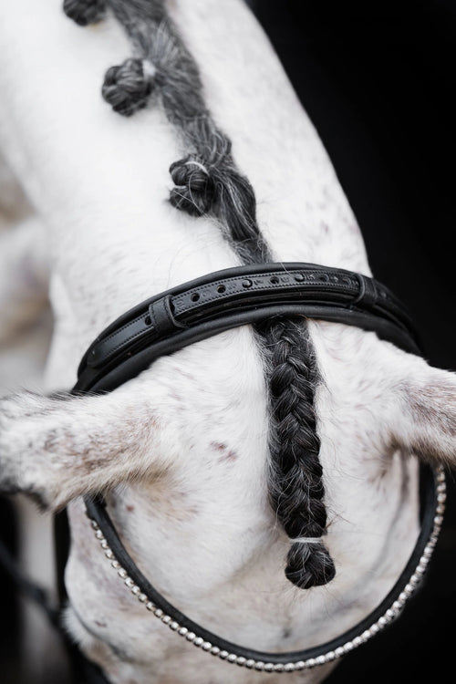 Narrow Dressage Headpiece (Black)