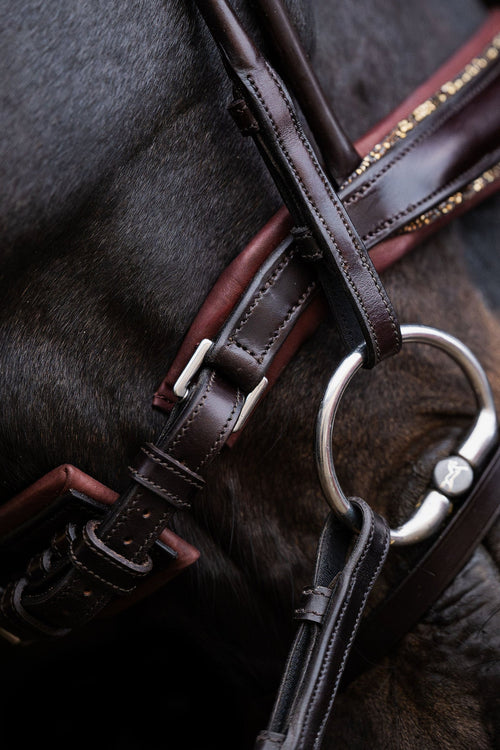 Bridle Rolled-Stitched – Matte Brown Crystal | No. 106
