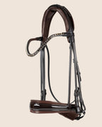 Double Bridle Rolled-Stitched – Patent Brown | No. 154