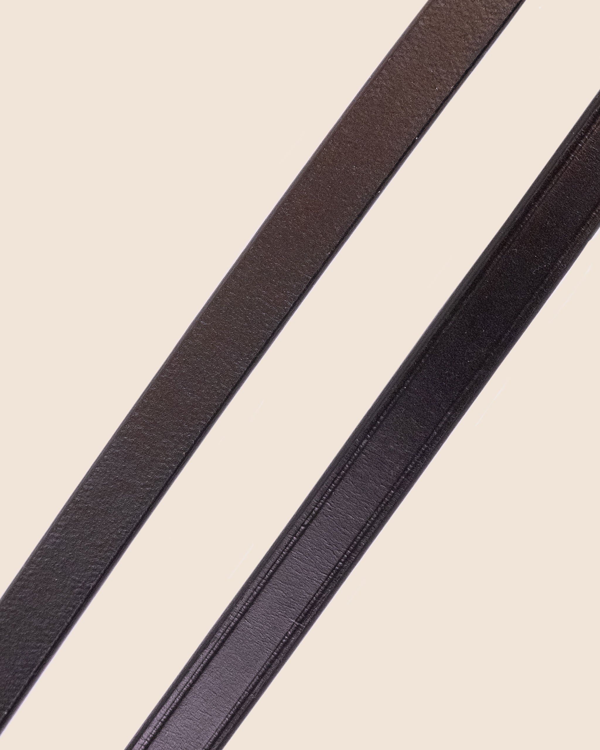 Round-Stitched Curb Reins (Brown) | No. 33