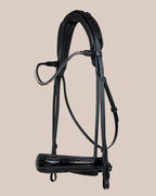 Double Bridle Rolled-Stitched – Patent Black Crystal | No. 150