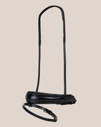 Round-Stitched Dressage Noseband – Matte with Crystals (Black) | No. 100