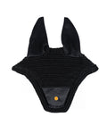 Ear Bonnet with Glitter Trim (Black)