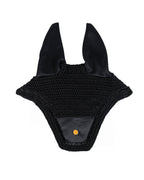 Ear Bonnet with Glitter Trim (Black)