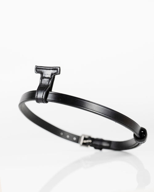 Round-Stitched Dressage Noseband (Brown) | No. 100