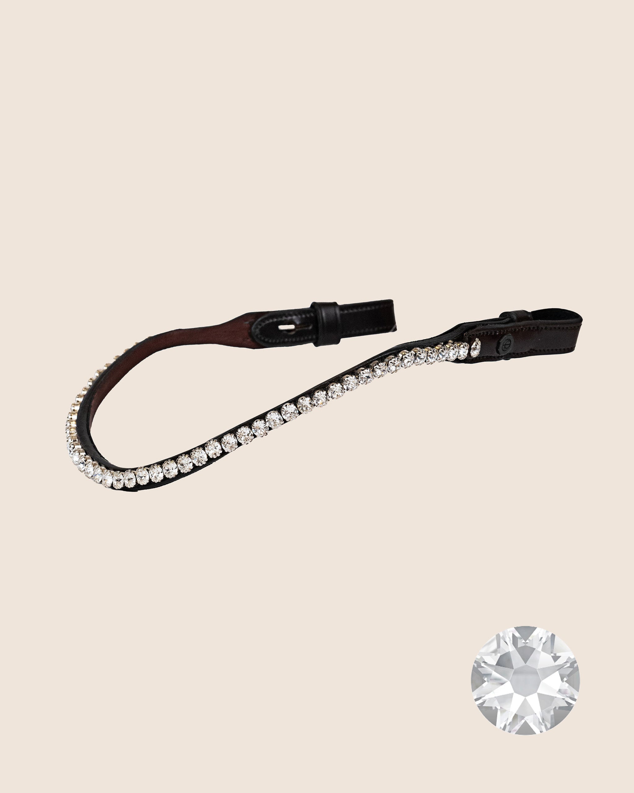 Crystal Clear Browband (6 mm) (Brown) | No. 59