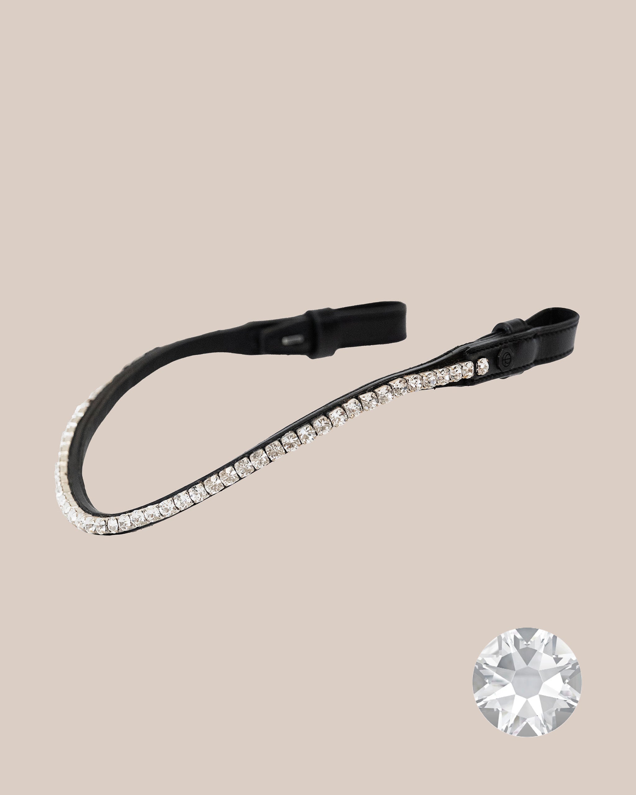 Crystal Clear Browband (6 mm) (Black) | No. 59