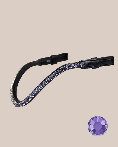 Tanzanite Crystal Browband (8 mm) (Black) | No. 60
