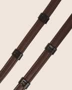 Round-Stitched Softy Reins with Stops (Brown) | No. 37