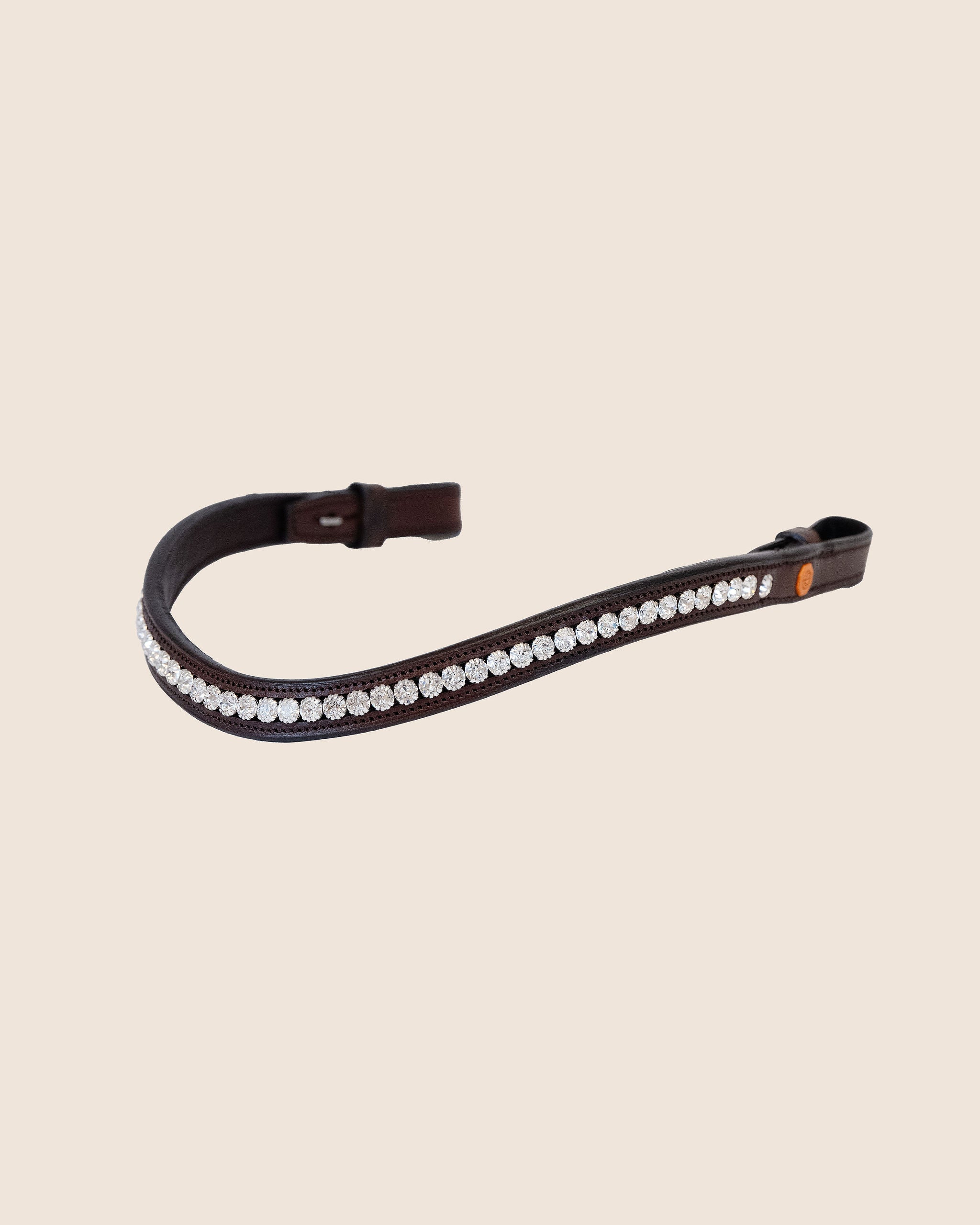 Crystal Clear Browband (6 mm) (Brown) | No. 55
