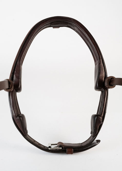 Dressage Noseband – Flat Leather (Black) | No. 91