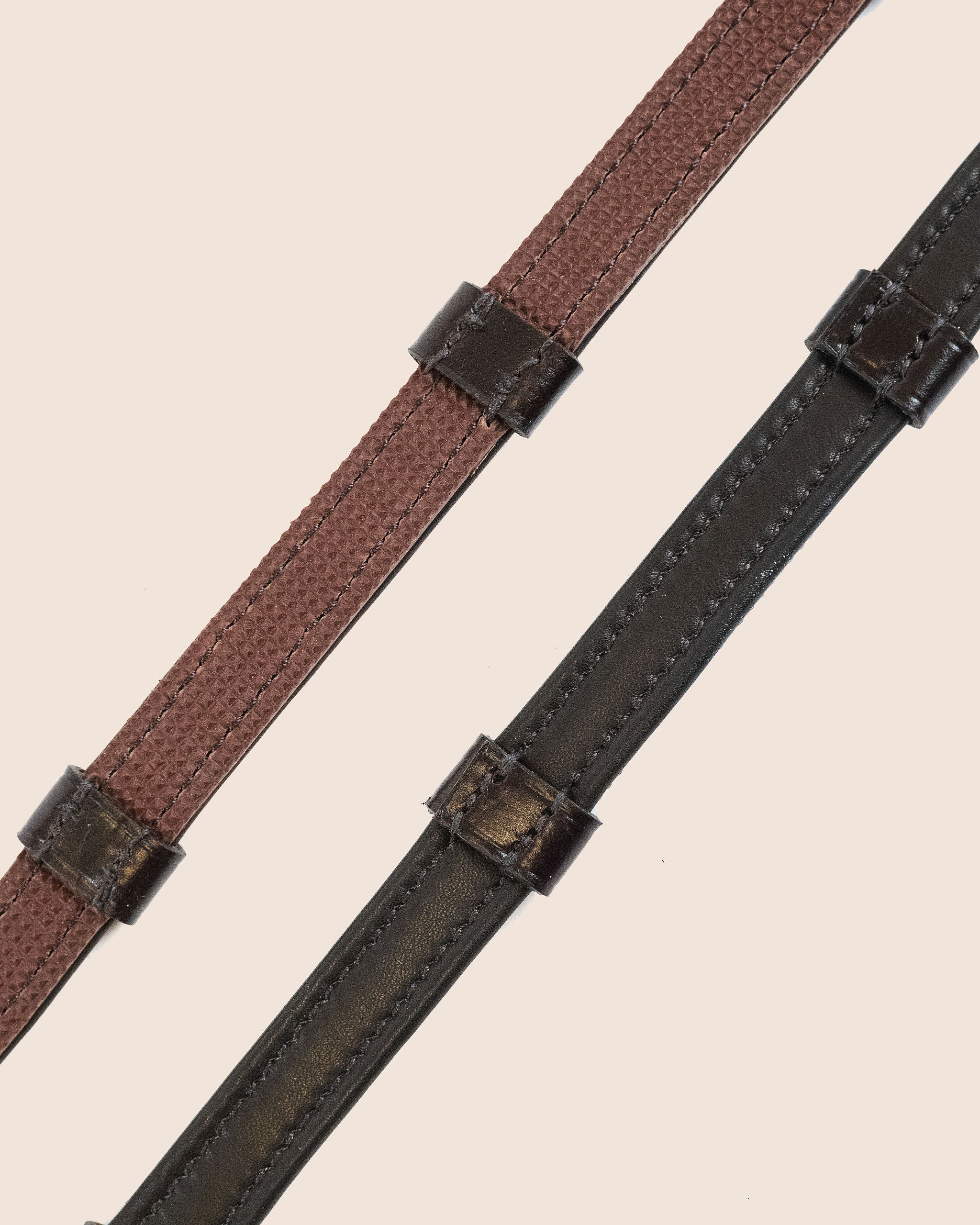 Flat Super Grip Reins with Stops (Brown) | No. 39